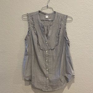 OLD NAVY Button Up Tank Top, Size L